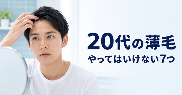 20代の薄毛でやってはいけない対策と正しい対処