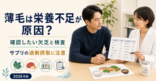 薄毛と栄養不足の関係、検査とサプリメントの注意点を解説