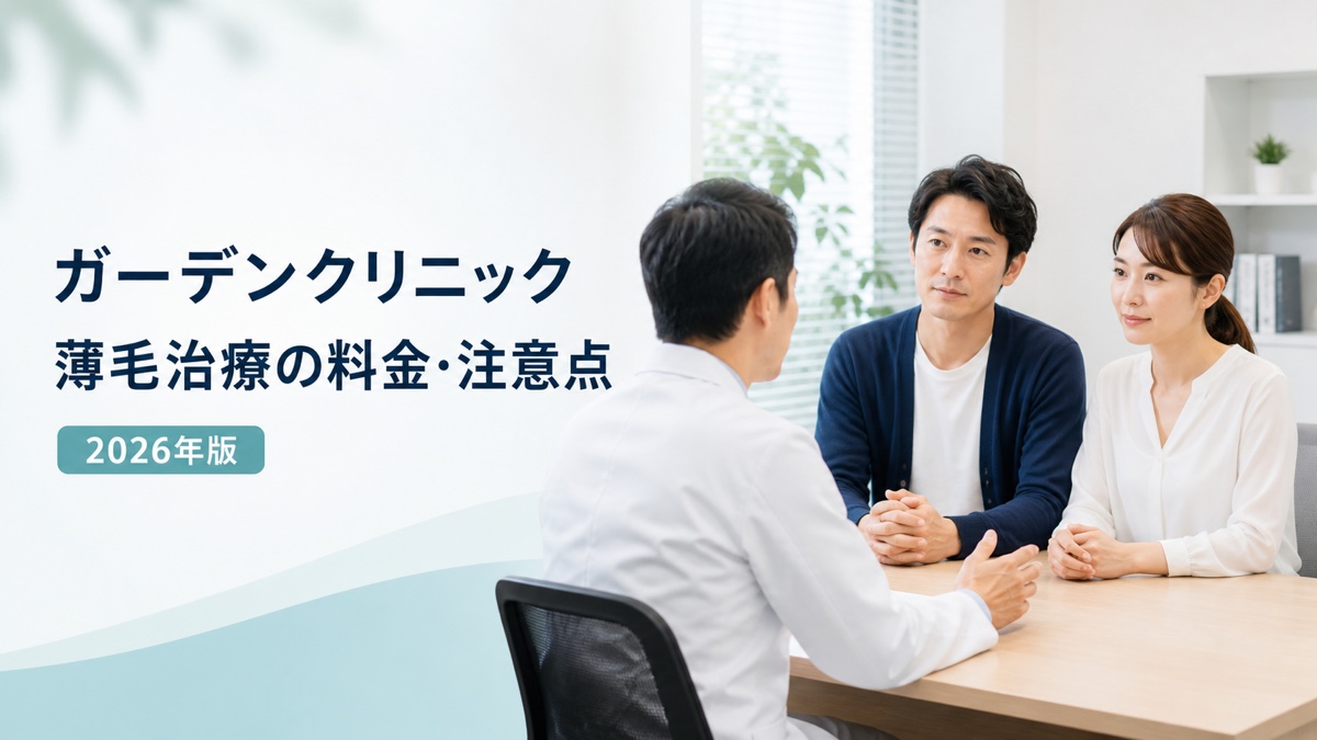 ガーデンクリニックの薄毛治療の料金と注意点