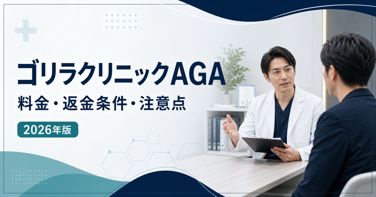 ゴリラクリニックAGAの料金・返金条件・注意点
