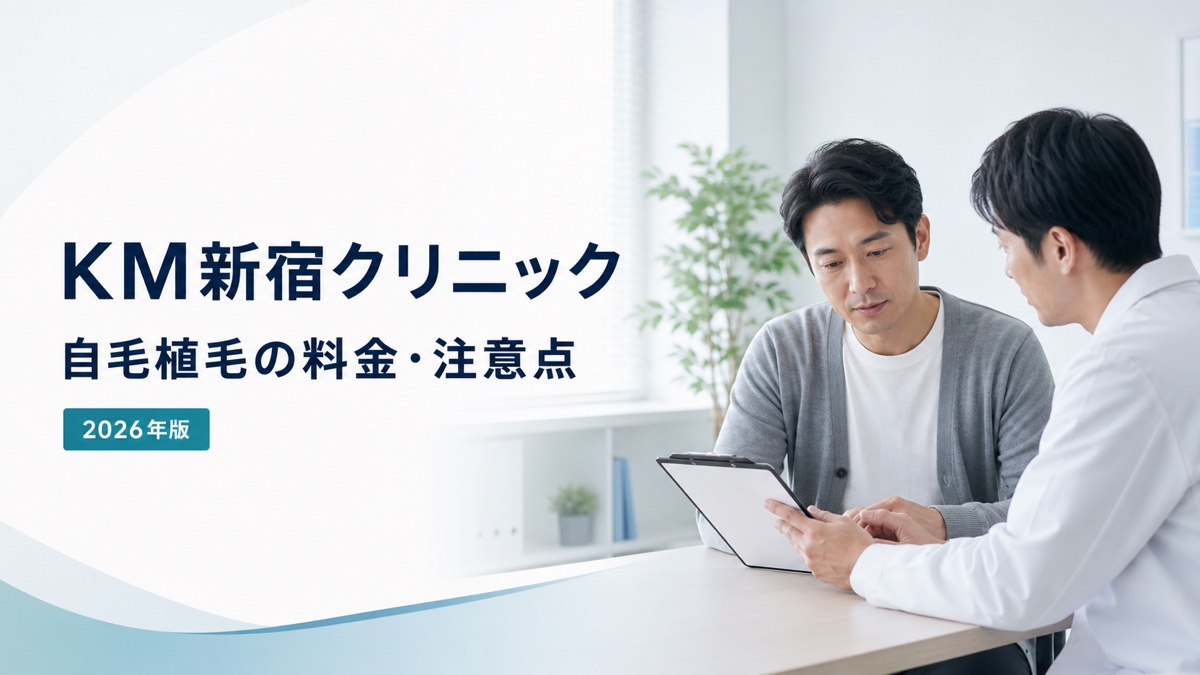 KM新宿クリニックの自毛植毛の料金と注意点