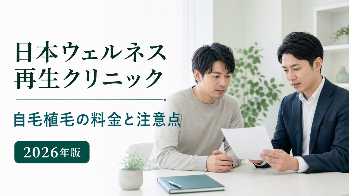 日本ウェルネス再生クリニックの自毛植毛の料金と注意点