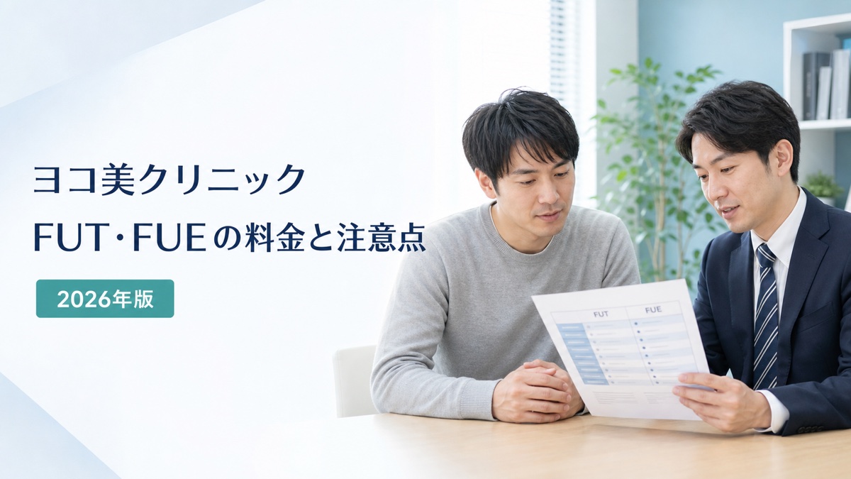 ヨコ美クリニックのFUT・FUEの料金と注意点