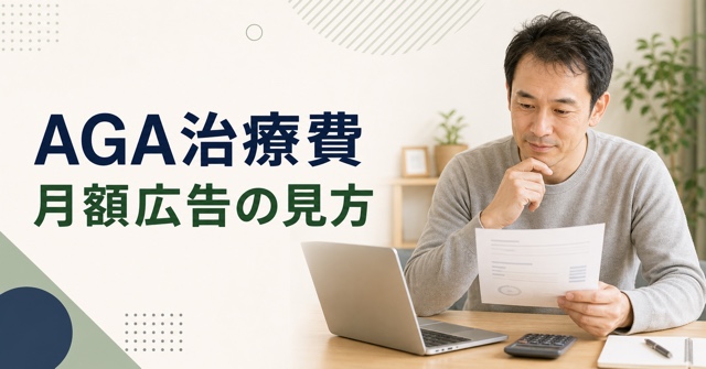 AGA治療の月額広告・初月料金・総額の確認方法