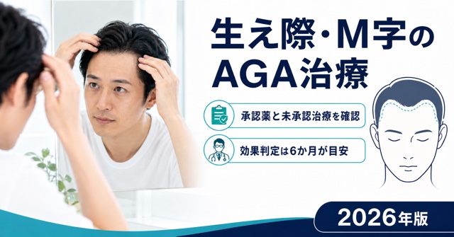 AGAによる生え際・M字の後退と国内承認治療を解説