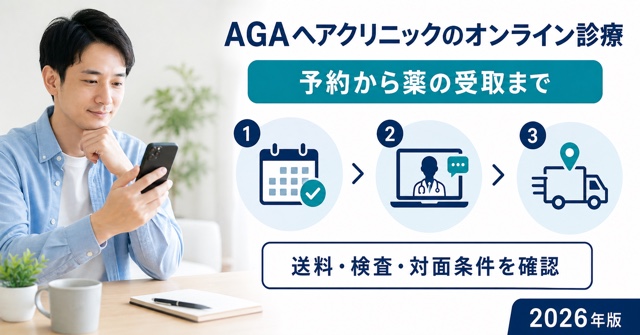 AGAヘアクリニックのオンライン診療の予約・診察・配送を解説