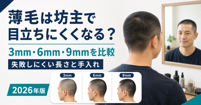 薄毛を目立ちにくくする坊主の長さと手入れ方法を解説