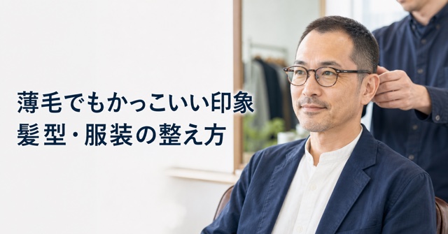 薄毛でもかっこいい印象を作る髪型と服装