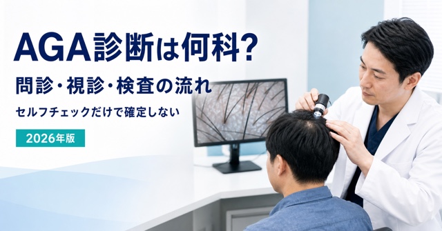 AGA診断を受ける診療科、問診・視診・検査の流れ