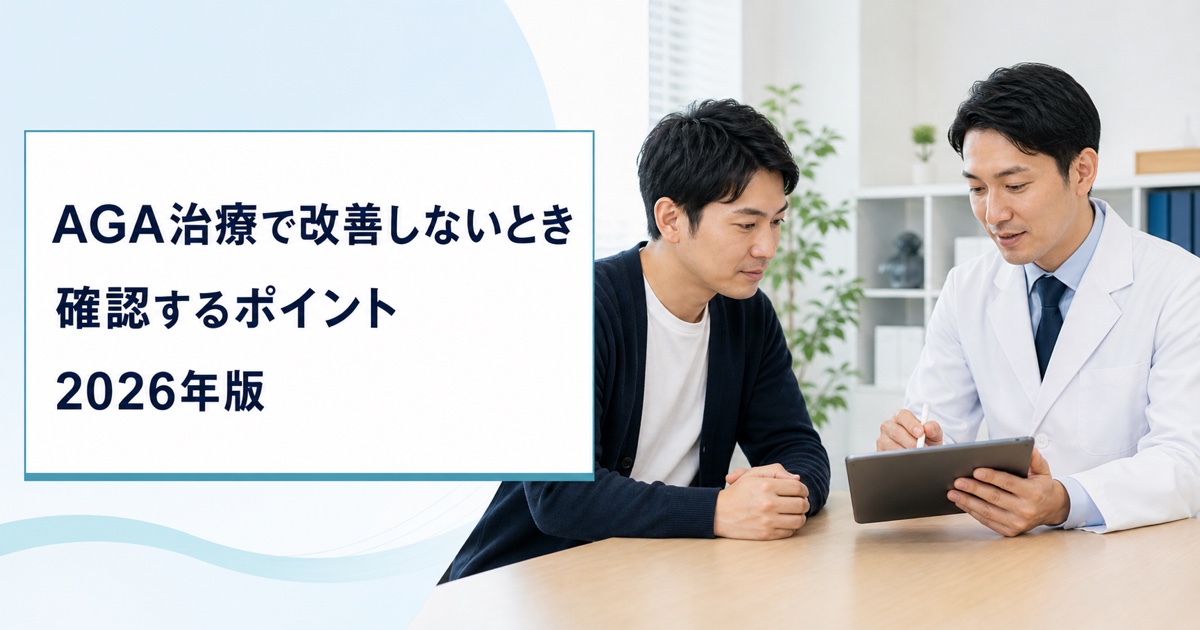 AGA治療で改善しないときに確認するポイント