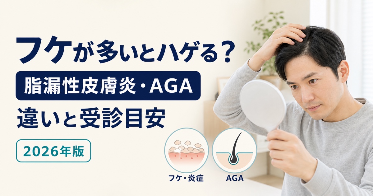 フケ・脂漏性皮膚炎とAGA・抜け毛の違い