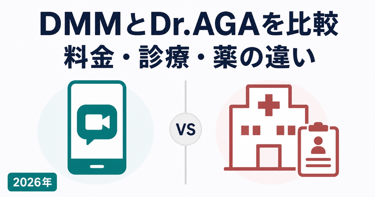 DMMオンラインクリニックとDr.AGAクリニックの料金・診療比較