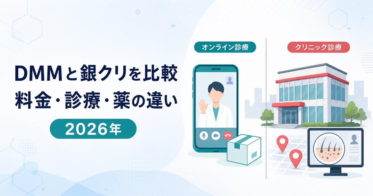 DMMオンラインクリニックと銀座総合美容クリニックの料金・診療比較