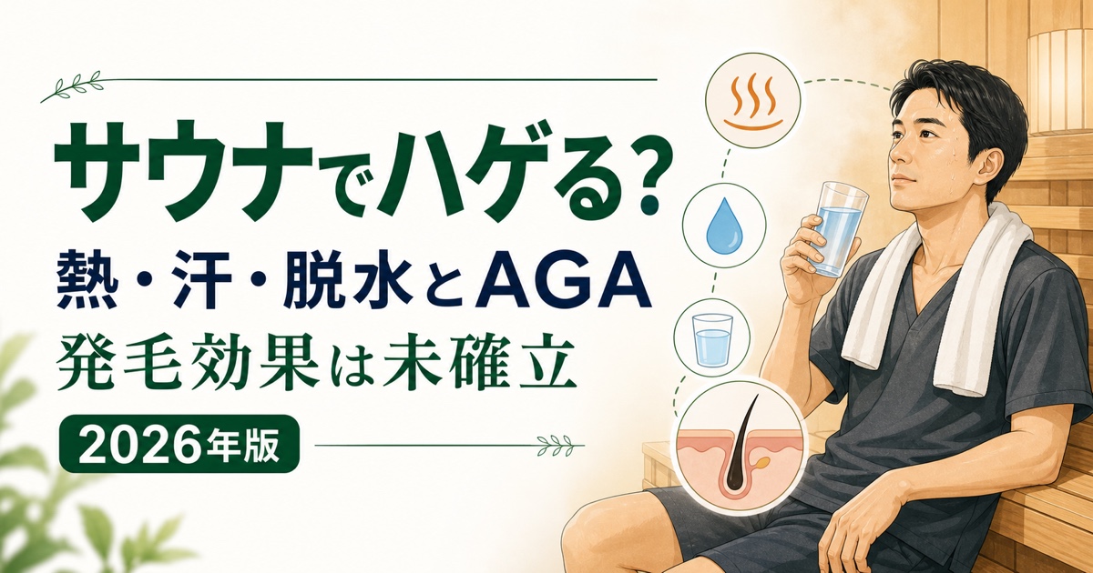 サウナの熱・汗・脱水とAGA・抜け毛の関係