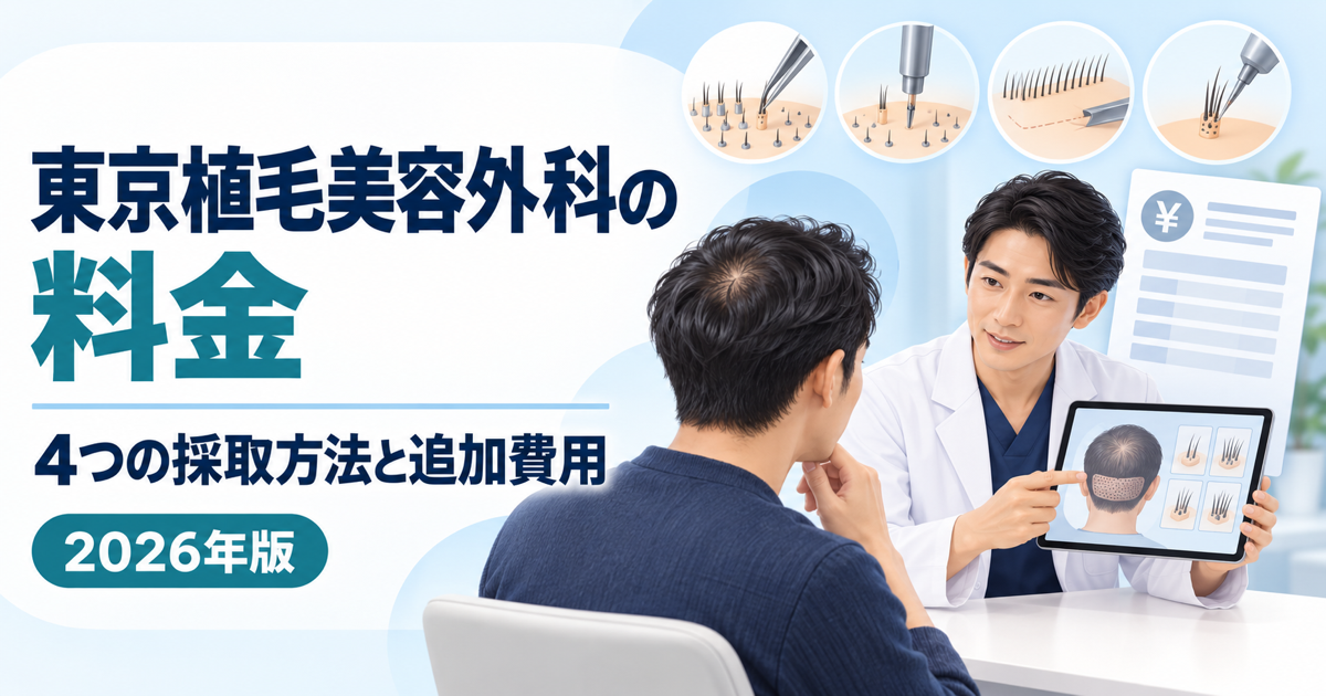 東京植毛美容外科の料金と4つの採取方法・追加費用